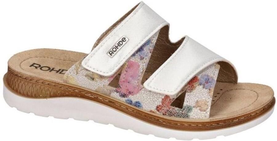 Rohde Slippers Baviera sleehak zomerschoen pantoffels met logo-embleem - Foto 2