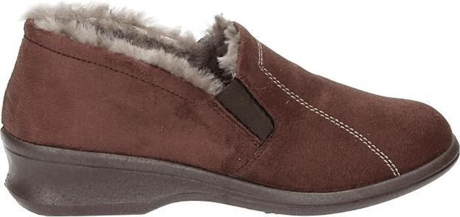 Rohde 2516 71 Pantoffels Gesloten Bruin Textiel Dames Smal Bruin