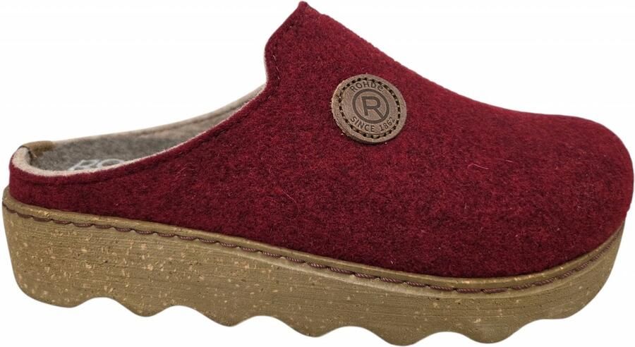 Rohde 6120 48 Pantoffels Open Sloffen Rood Vilt Rood