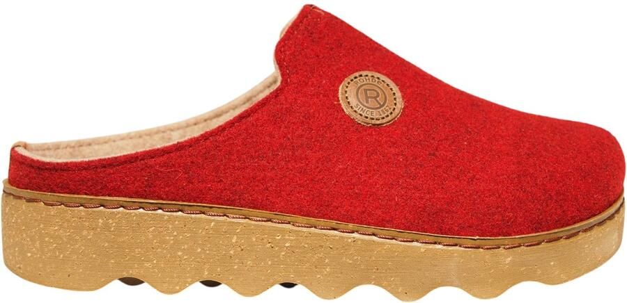 Rohde 6120 48 Pantoffels Open Sloffen Rood Vilt Rood
