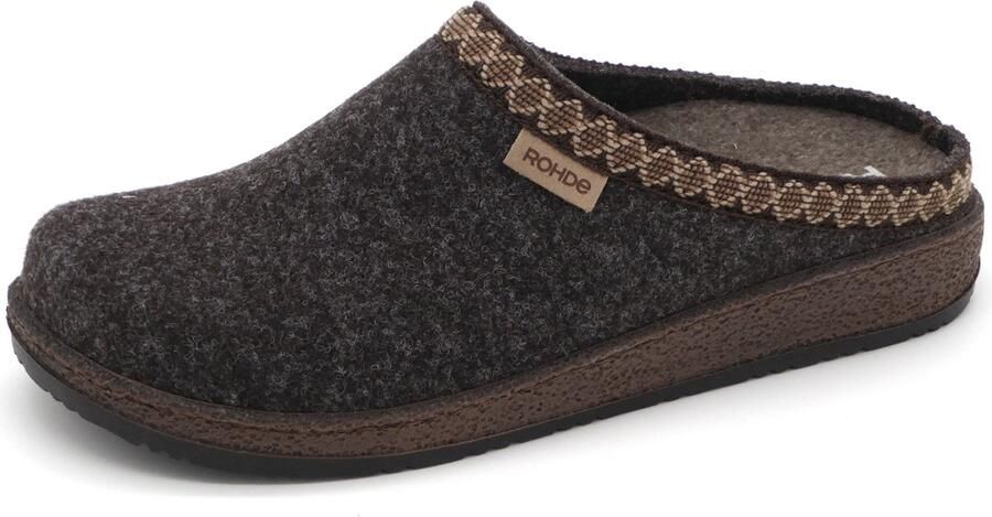 Rohde NOVARA CLOG Dames Muiltjes van Vilt 6425 Bruin