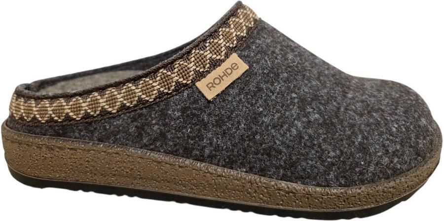 Rohde NOVARA CLOG Dames Muiltjes van Vilt 6425 Bruin