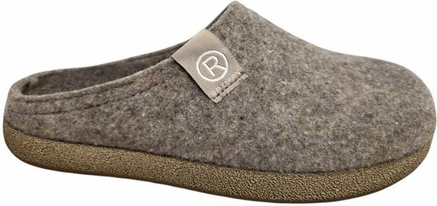 Rohde 6440 17 Pantoffels Open Sloffen Beige Vilt Dames Beige
