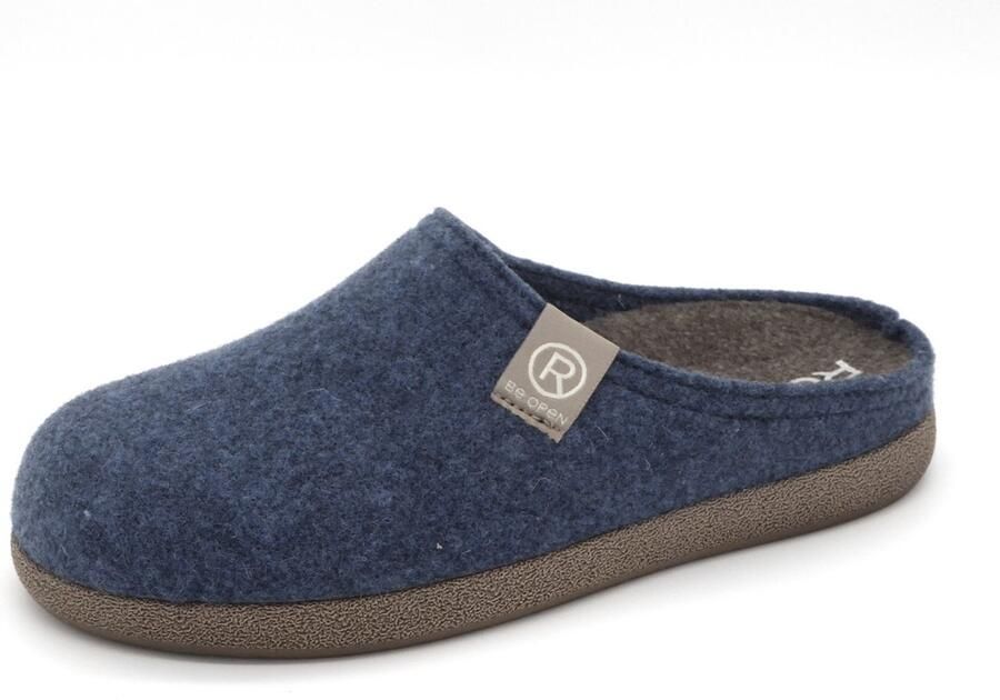 Rohde 6440 54 Pantoffels Open Sloffen Blauw Vilt Dames Blauw - Foto 2