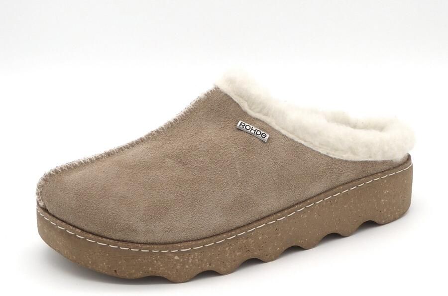 Rohde Dames Pantoffel Muil Gevoerd 6125-14 Naturel