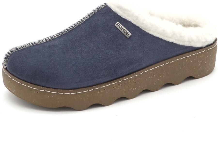 Rohde Dames Pantoffel Muil Gevoerd 6125-50 Jeansblauw