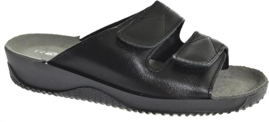 Rohde 1940 90 Leren Dames Slippers Slides Voorgevormd Voetbed Zwart - Foto 6