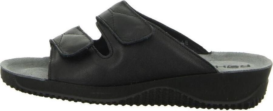 Rohde 1940 90 Leren Dames Slippers Slides Voorgevormd Voetbed Zwart - Foto 7
