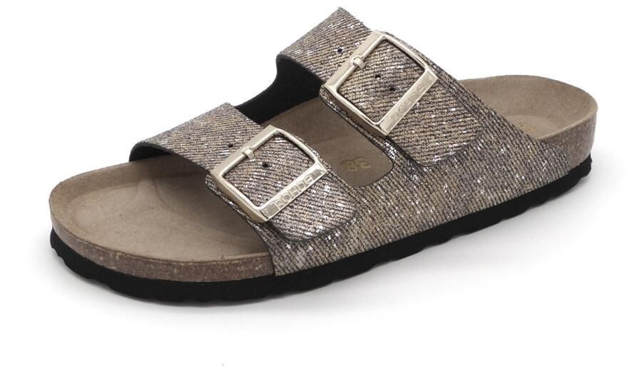 Rohde Dames Slipper 5641-83 Naturel Grijs