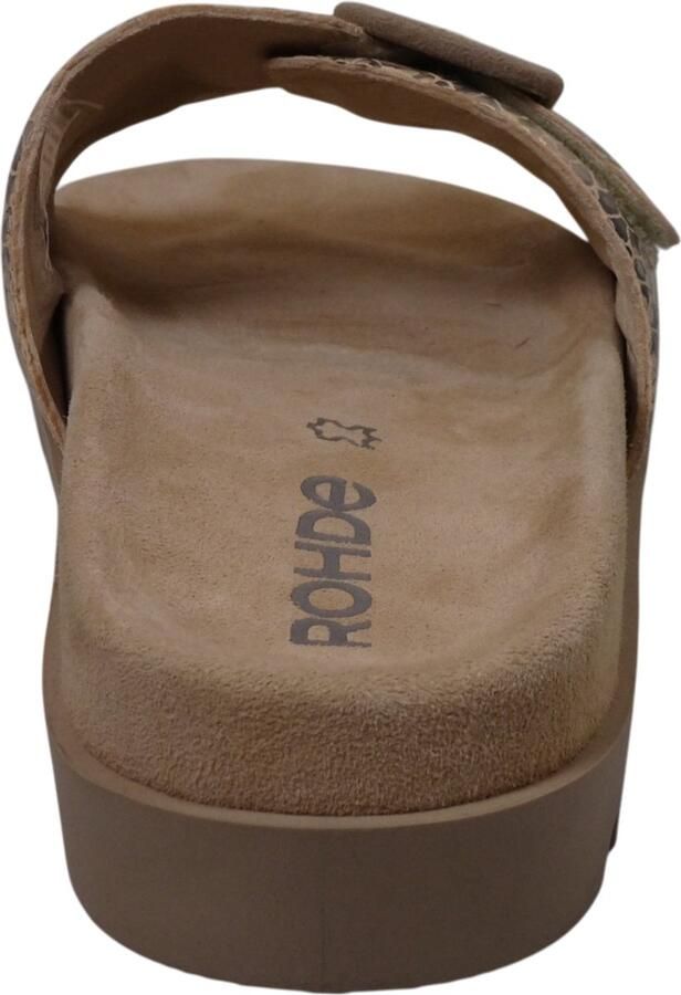 Rohde Dames slipper met voetbed Beige combi Artikel