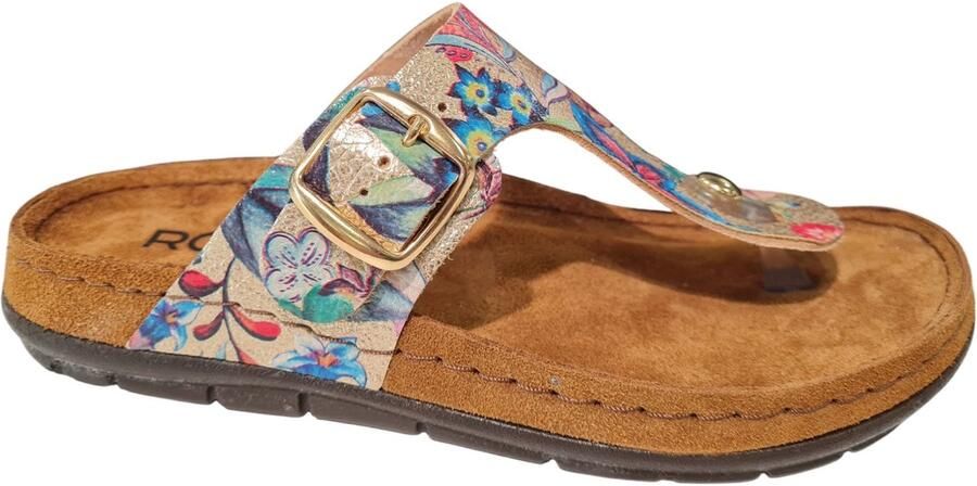 Rohde Dames Slipper Teenslippers Multicolor