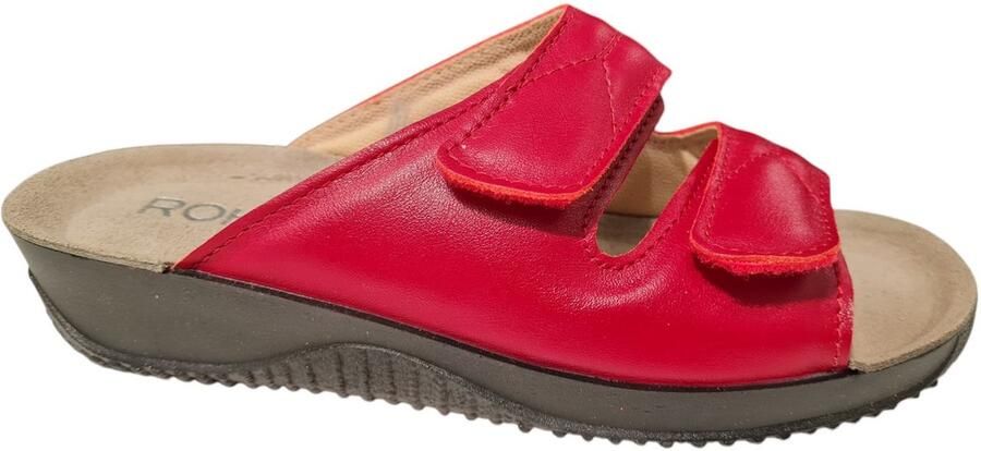 Rohde Dames Slippers Met Klittenband Sluiting Rood - Foto 2