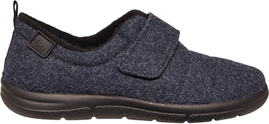 Rohde donkerblauwe heren pantoffels met klittenband