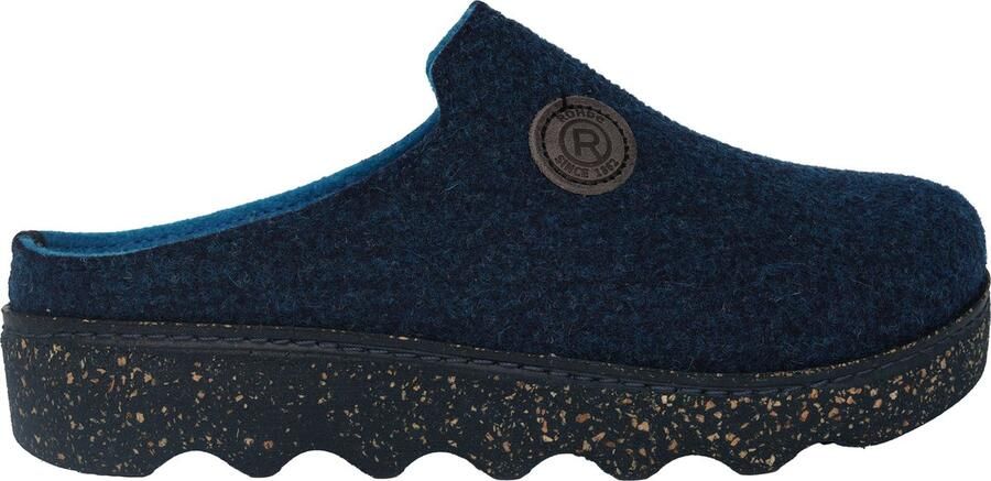 Rohde Blauwe Dames Huisslipper Warm Gevoerd