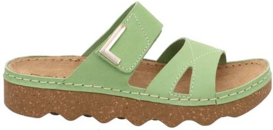 Rohde Groene damessandaal Comfortabel nubuck