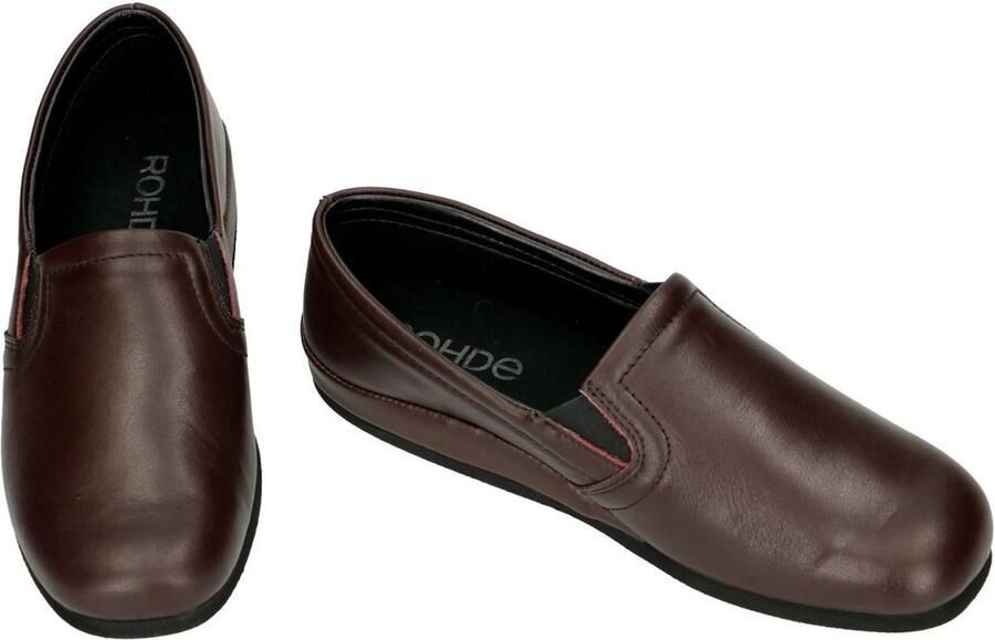 Rohde -Heren bordeaux pantoffels & slippers