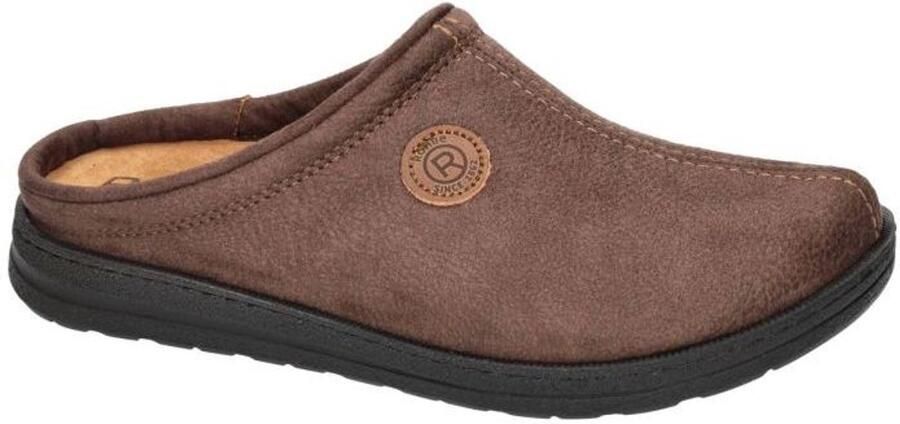 Rohde -Heren bruin donker pantoffels & slippers