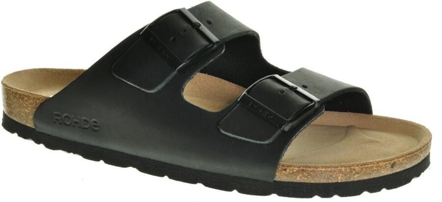 Rohde heren muiltjes GRADO pantoffels klompen 5925 zwart