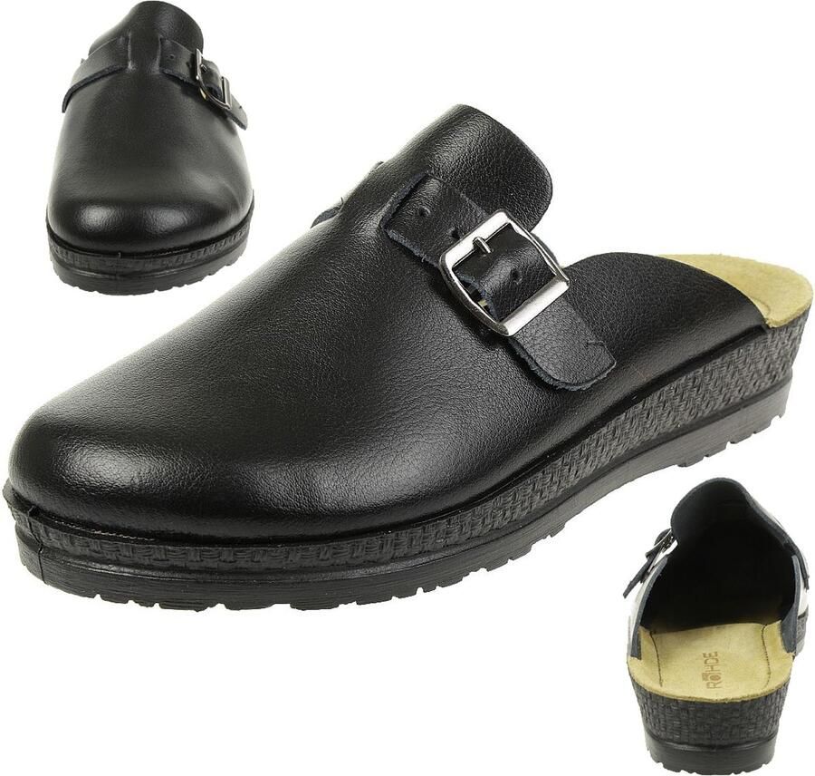 Rohde Neustadt-H klompen herenpantoffels schoenen 1511 zwart - Foto 2