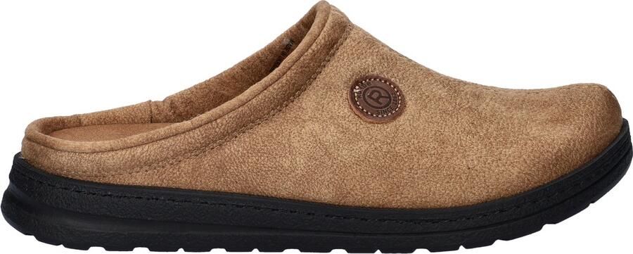 Rohde Beige Leren Open Pantoffels Heren Beige