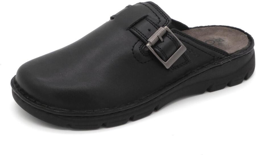 Rohde Heren Pantoffel Muil Leer 5998-90 Zwart