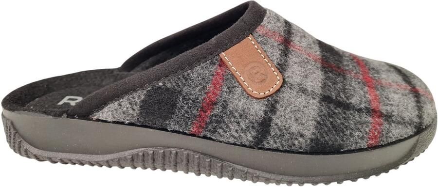 Rohde Heren Pantoffels Grijs met Open Hiel Grijs