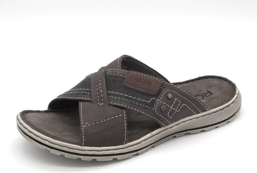 Rohde Heren Slipper 6731-55 Taupe Jeans
