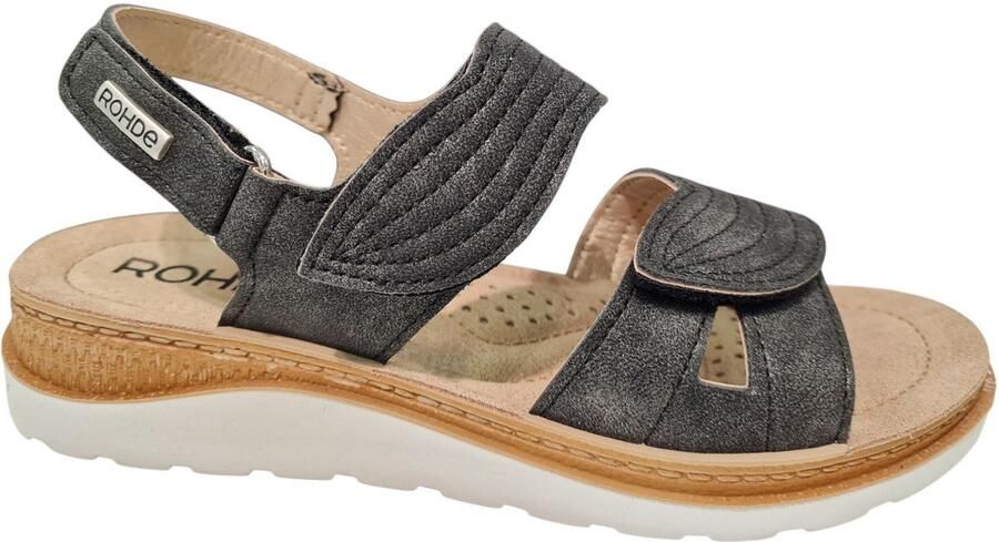 Rohde Leren Dames Sandalen Zwart