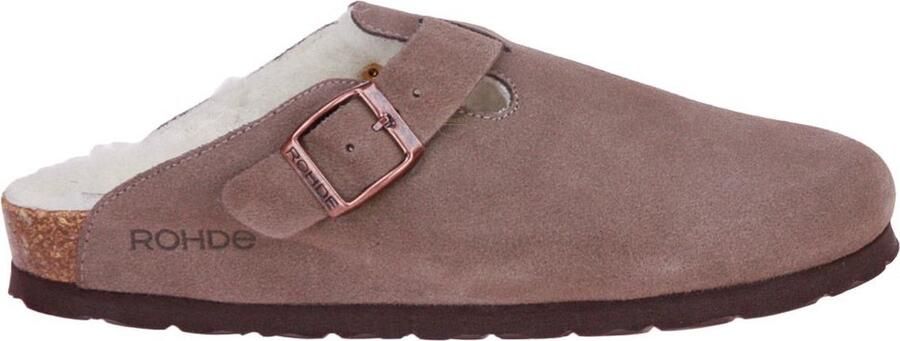 Rohde Licht Bruin Pantoffel Suède