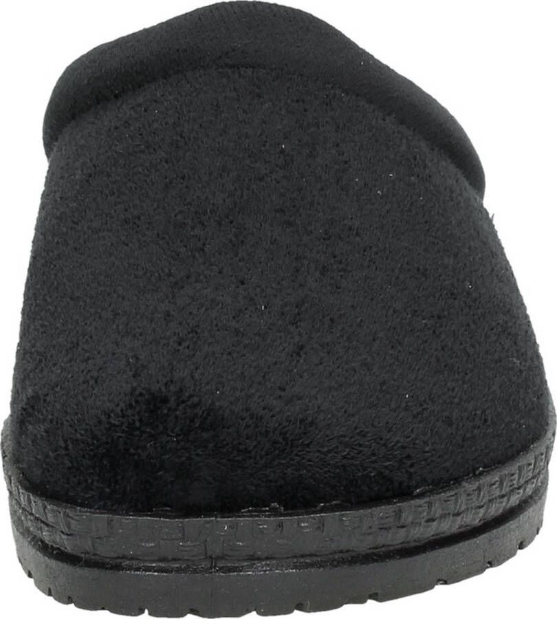 Rohde Pantoffels Dames Sloffen Instappers Canvas Harde zool Open hiel 2291 Zwart