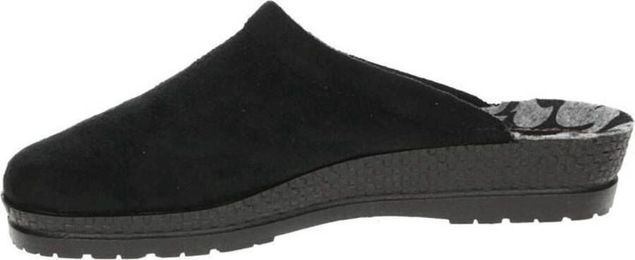 Rohde Pantoffels Dames Sloffen Instappers Canvas Harde zool Open hiel 2291 Zwart - Foto 7