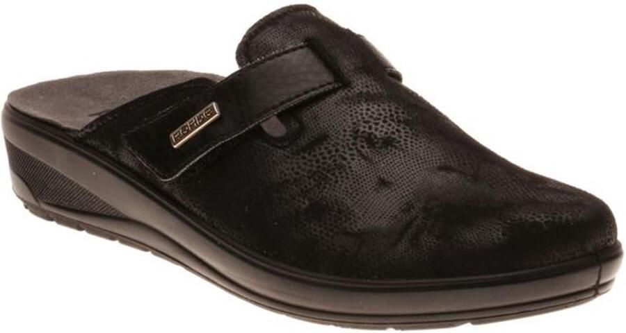 Rohde Pantoffel 6165 Zwart Stretch Verwisselbaar Voetbed 6½ - Foto 2