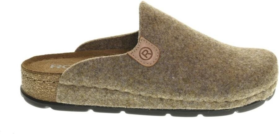 Rohde Pantoffels Vilt Beige