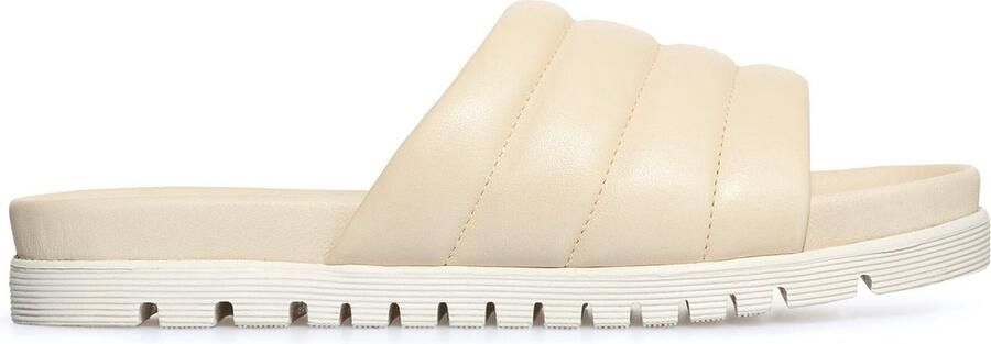 Rohde Leren Comfort Slide Sandaal Beige