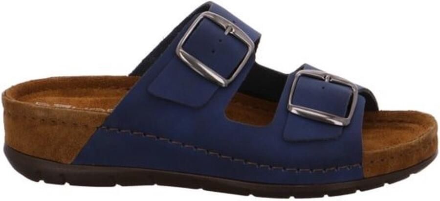 Rohde Blauwe Slide Sandaal met Geheugen Voetbed