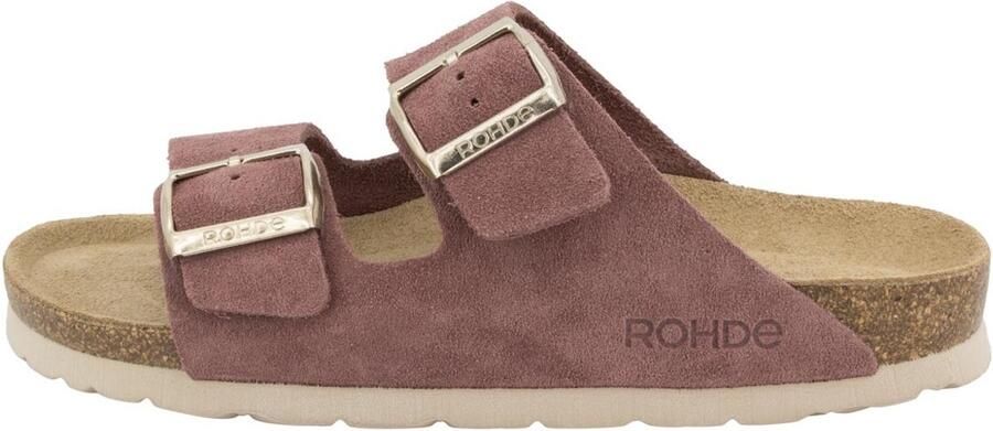 Rohde Stijlvolle Leren Slippers Oranje Orange Dames