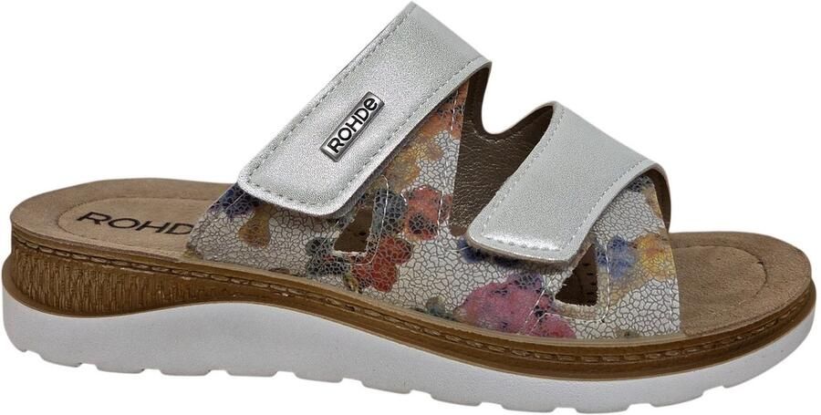 Rohde Slippers Baviera sleehak zomerschoen pantoffels met logo-embleem - Foto 2