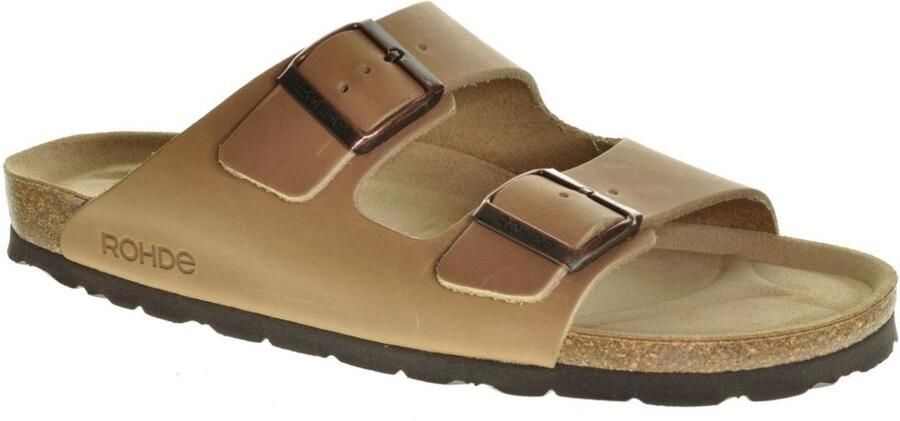 Rohde Slipper 2 Gespen Beige Heren