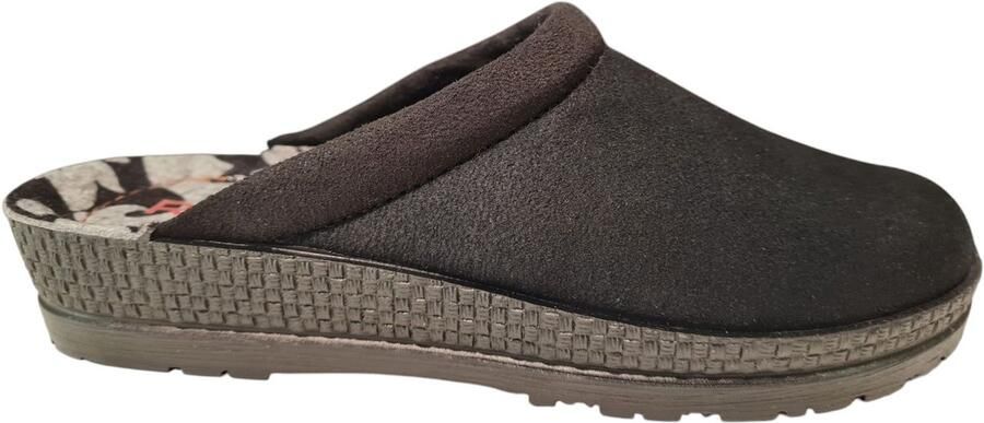 Rohde Zwarte Dames Pantoffel Open Hiel