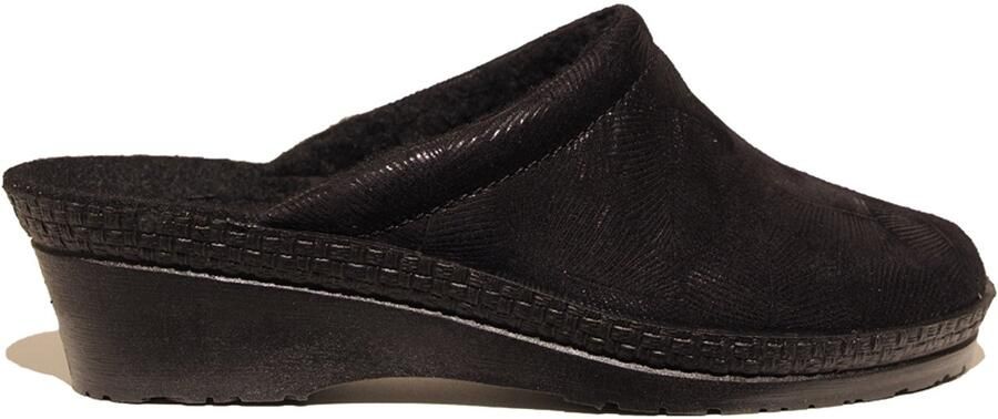 Rohde Zwarte Dames Pantoffels Open Hiel Zwart