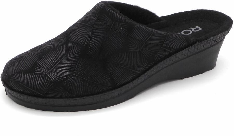 Rohde Zwarte Dames Pantoffels Open Hiel Zwart