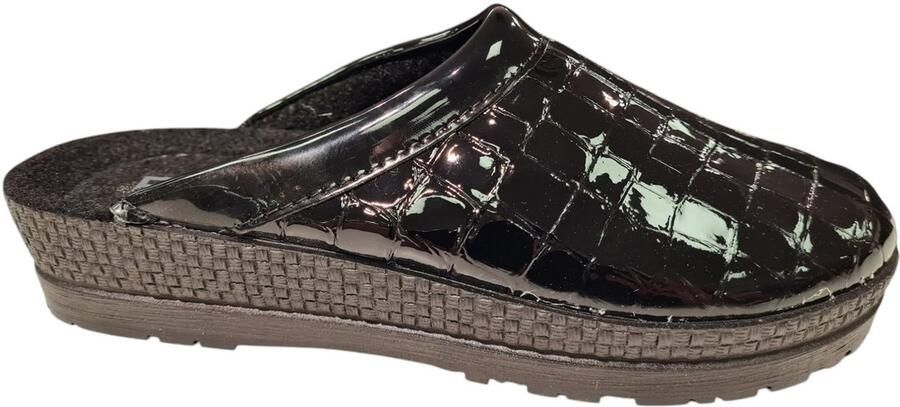 Rohde Zwarte Open Dames Pantoffels Zwart