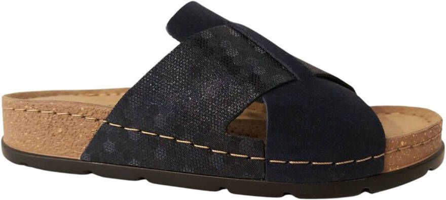 Rohde Grijze leren damesslipper Gray Dames