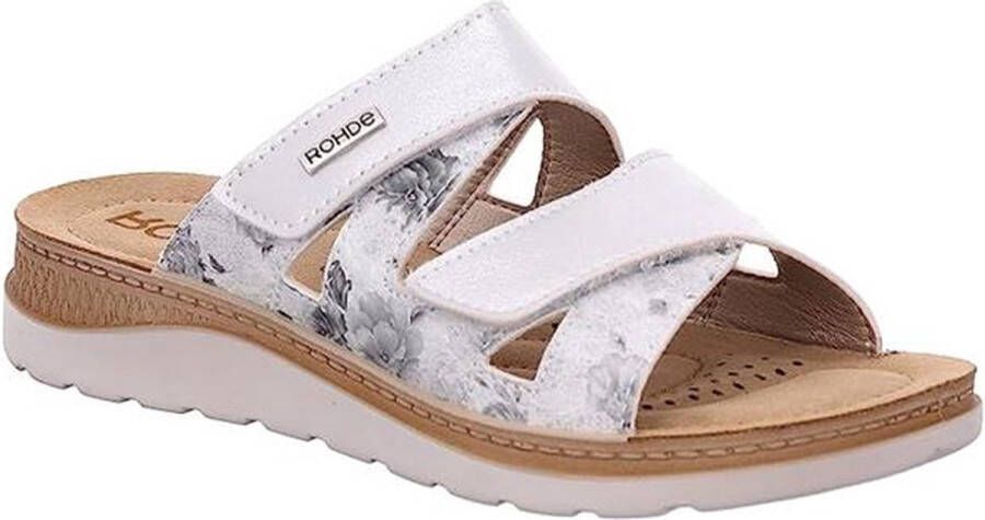 Rohde Slippers Baviera sleehak zomerschoen pantoffels met logo-embleem