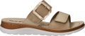 Rohde 1304 14 Beige Leren Dames Slippers Beige - Beige