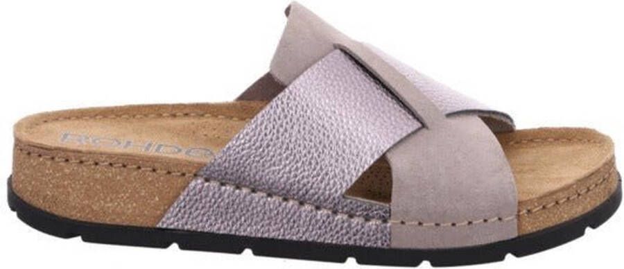 Rohde Zilveren Leren Sandaal Soave Gray Dames