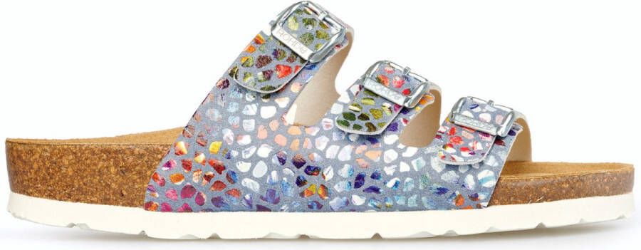 Rohde Slippers Alba zomerschoenen slippers pantoffels met kleurrijke print g-breedte = breed