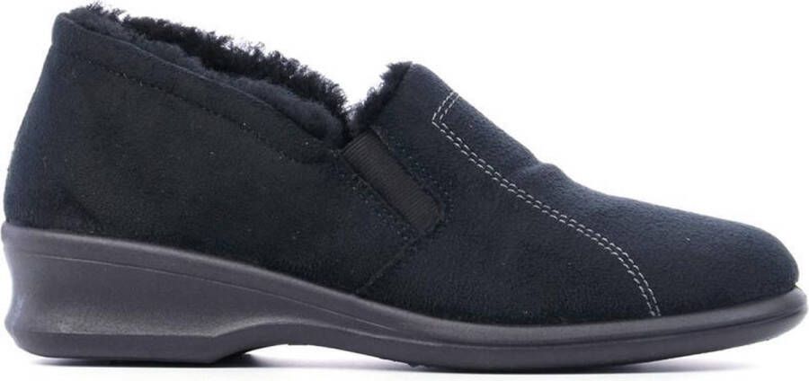 Rohde Pantoffels Dames Sloffen Instappers Suède Harde zool Dichte hiel 2516 Zwart - Foto 2