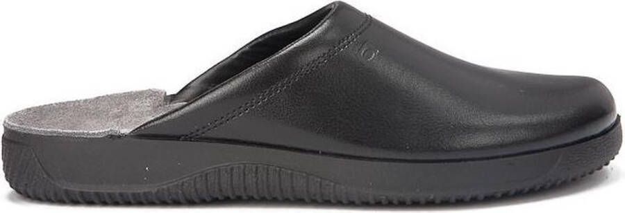 Rohde Zwarte lederen herenpantoffel