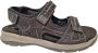 Rohde Zwarte Leren Heren Sandalen Zwart - Thumbnail 1